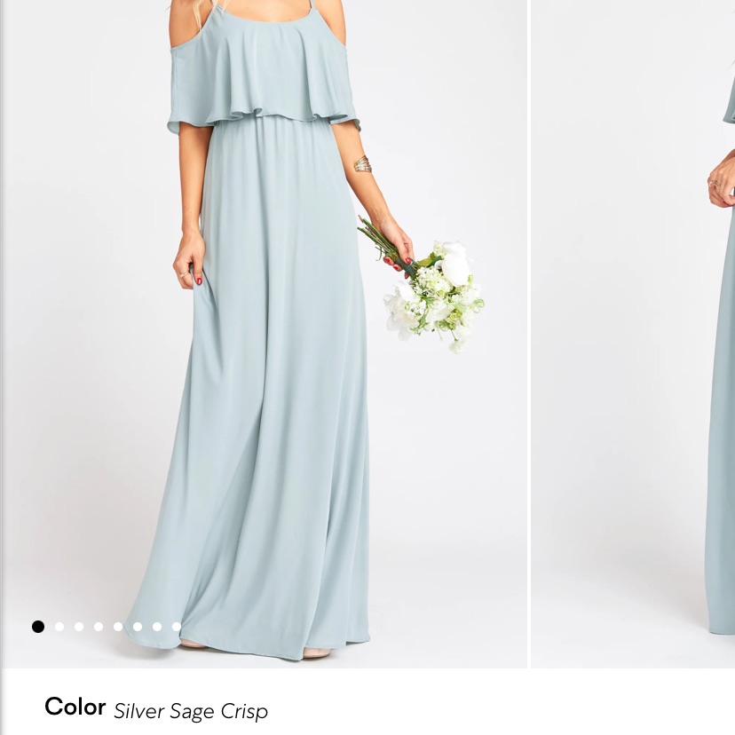 Show Me Your Mumu Bridesmaids Dress - Silver Sage Size Xl